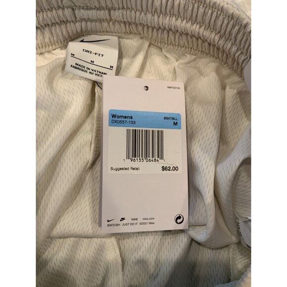 Nike Dri-Fit Gray & White Geometric Print Basketball Shorts, Size M, NWT! $62 - Picture 9 of 9